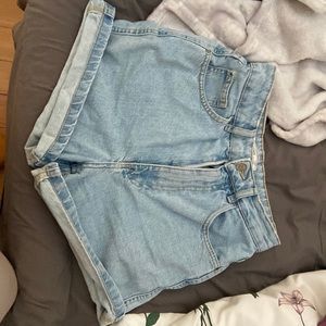Zara light wash jean shorts